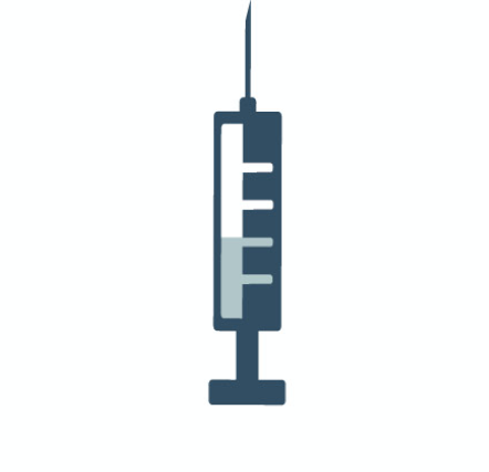 Filling syringe with sterile saline icon
